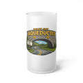 Frosted Beer Mug — "Don't Get Aqueducted" Bridge Scenic Glass Stein Northborough, MA 01532